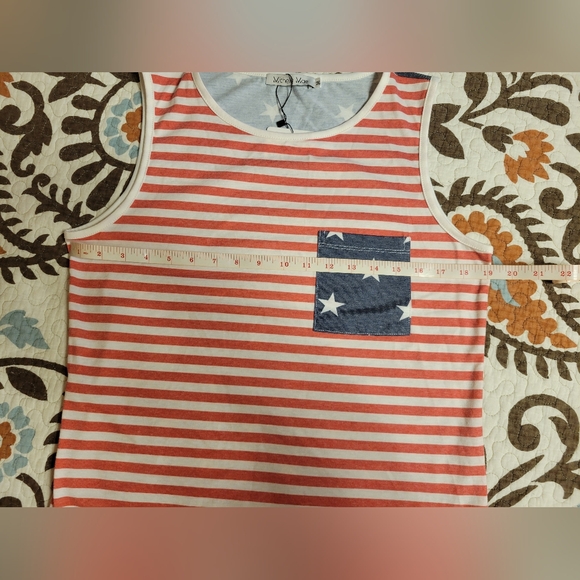 Michelle Mae Stars and Stripes Tank Women's Size Medium NEW Red White Blue USA - Picture 5 of 6